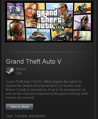 Grand Theft Auto V (GTA 5) - STEAM Gift - Region Free / ROW / GLOBAL