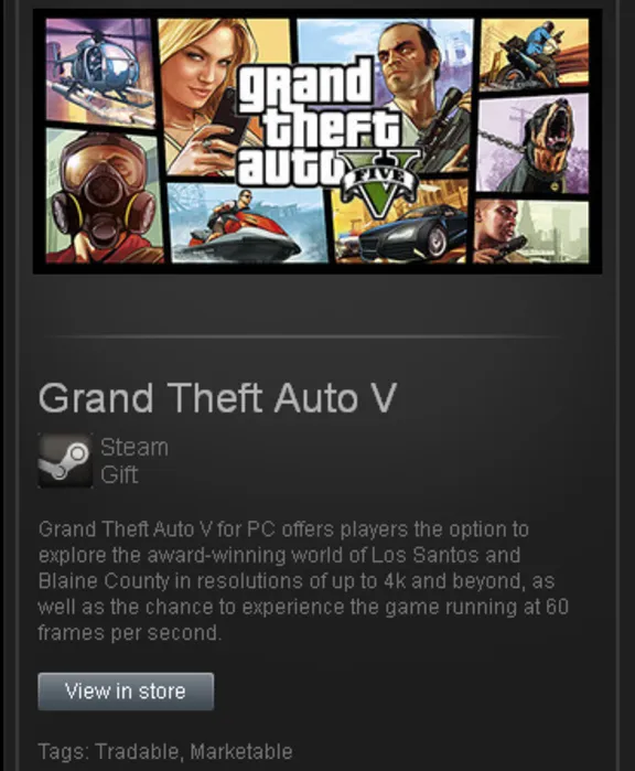 Grand Theft Auto V (GTA 5) - STEAM Gift - Region Free / ROW / GLOBAL