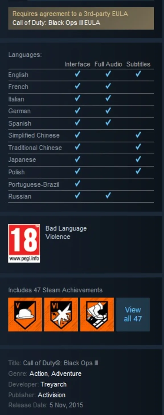 Call of Duty: Black Ops III 3 Preord(Steam Gift RU+CIS)