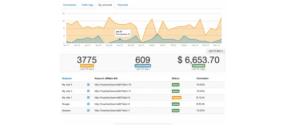 Affiliate program for Joomla