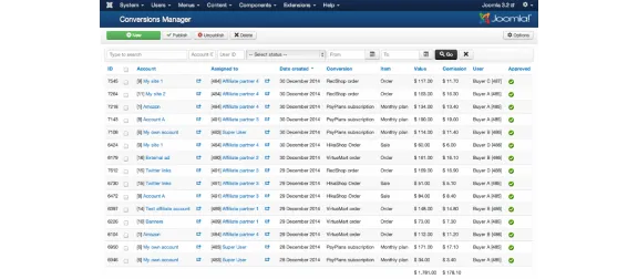 Affiliate program for Joomla