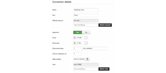 Affiliate program for Joomla