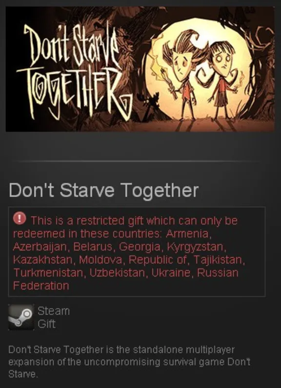 zDon&acute;t Starve Together (Steam Gift/RU CIS) + подарок