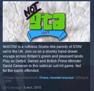NotGTAV ( Steam Key / Region Free ) GLOBAL ROW