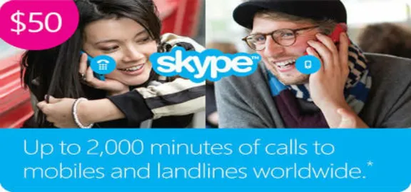 Skype 50 USD Ориг. Ваучер - Актив.на Skype.com