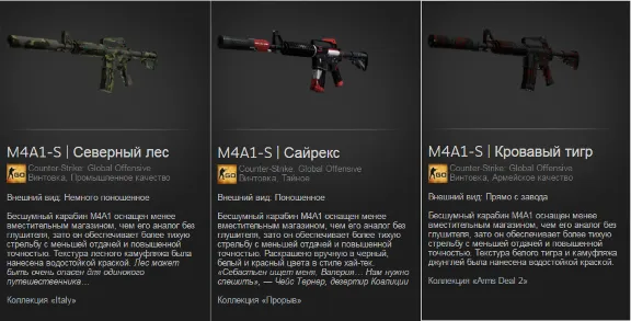 CS:GO - Случайная M4A1-S [30% дороже 500 руб.] + БОНУС