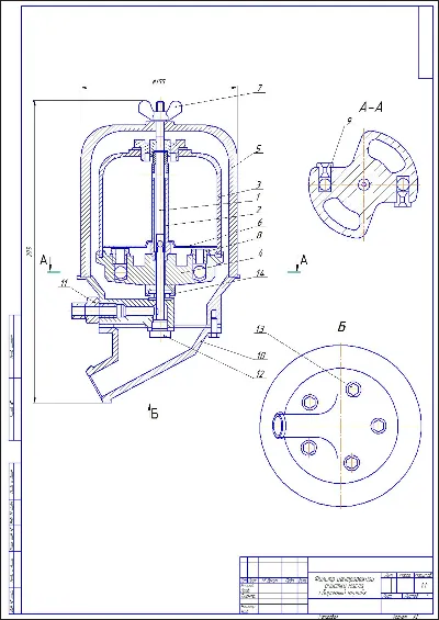 Drawing Filter centrifugal oil purification