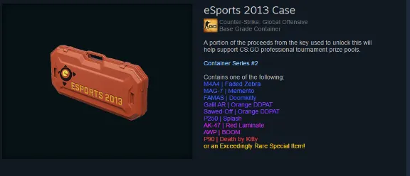 Кейс eSports 2013 (Random оружие) + БОНУС