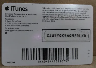 iTunes Gift Card $10 USA |🎵| Scan image !SALE
