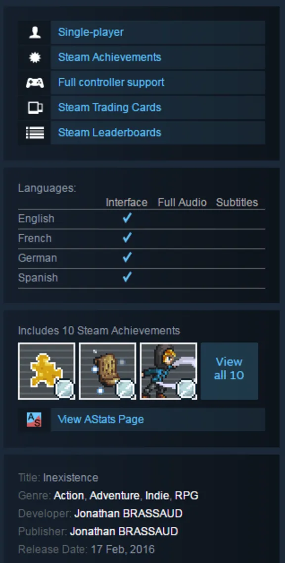 Inexistence (Steam KEY / ROW / Region free / Global)