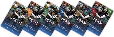 Steam Wallet top-up Funds Voucher Code Deposit Card