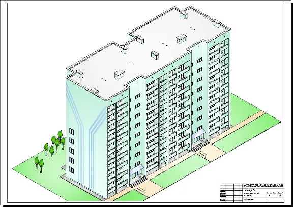 Residential building for 72 apartments