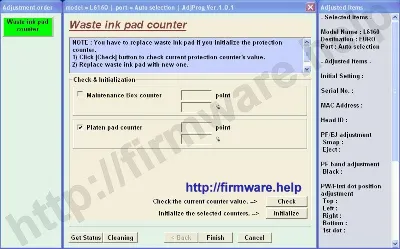Epson L6160, L6170, L6190 Adjustment Program