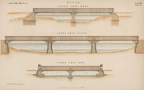 Album drawings of buildings Russian zhel. roads, 1872
