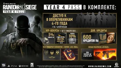 Tom Clancys Rainbow Six Siege Year 4 Pass Uplay -- RU
