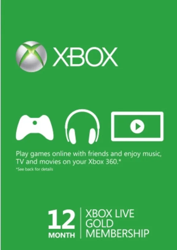 Xbox Live Gold - 12 Месяцев (Global) Подписка