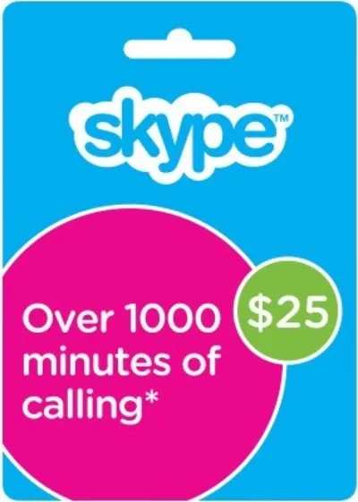 Skype ваучер 25 USD - без комиссии