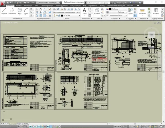 Detailed design for the construction of a shadow overha