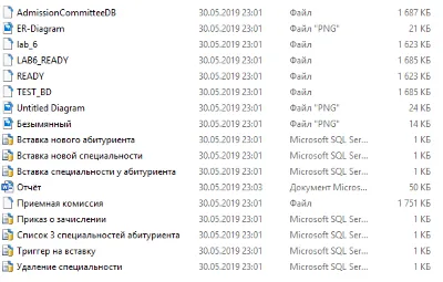 БД Приёмная комиссия SQL Server