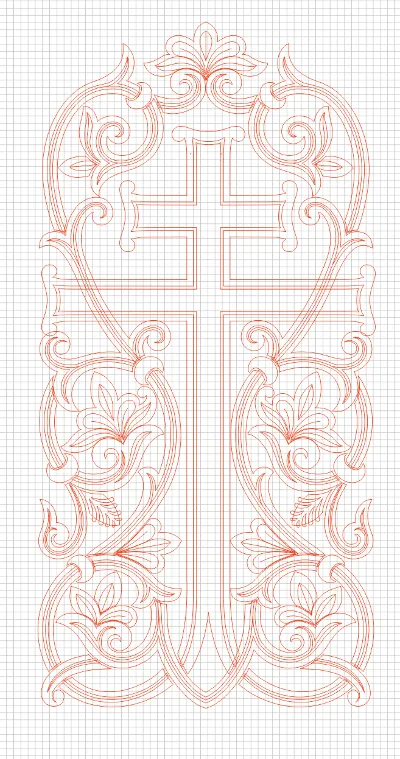 Cross_5 (vector for CNC machine)