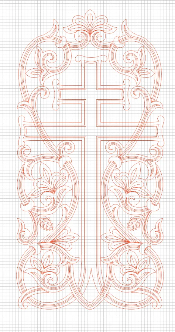 Cross_5 (vector for CNC machine)