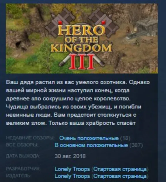 Hero of the Kingdom III 3 Герой Королевства III STEAM KEY REGION FREE GLOBAL+РОССИЯ