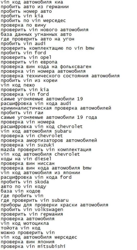 Auto-Vin 4700 Keywords