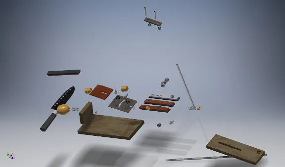 Чертежи и 3D модель АПЕКС для заточки НОЖЕЙ и НОЖНИЦ