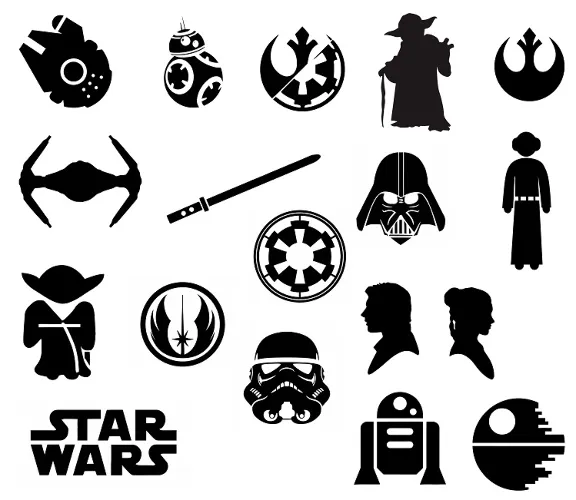 Star wars svg,cut files,silhouette clipart,vinyl files,