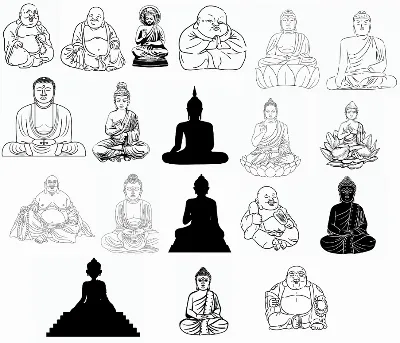 Buddha svg,cut files,silhouette clipart,vinyl files,vec