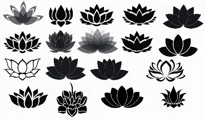 Lotus svg,cut files,silhouette clipart,vinyl files,vect