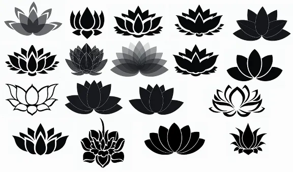 Lotus svg,cut files,silhouette clipart,vinyl files,vect