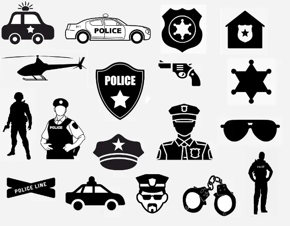 Police svg,cut files,silhouette clipart,vinyl files,vec