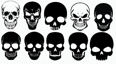 Skull svg,cut files,silhouette clipart,vinyl files,vect