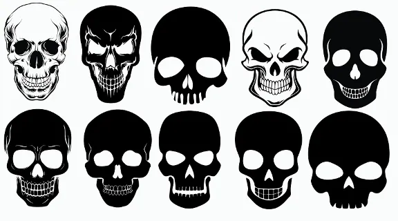 Skull svg,cut files,silhouette clipart,vinyl files,vect