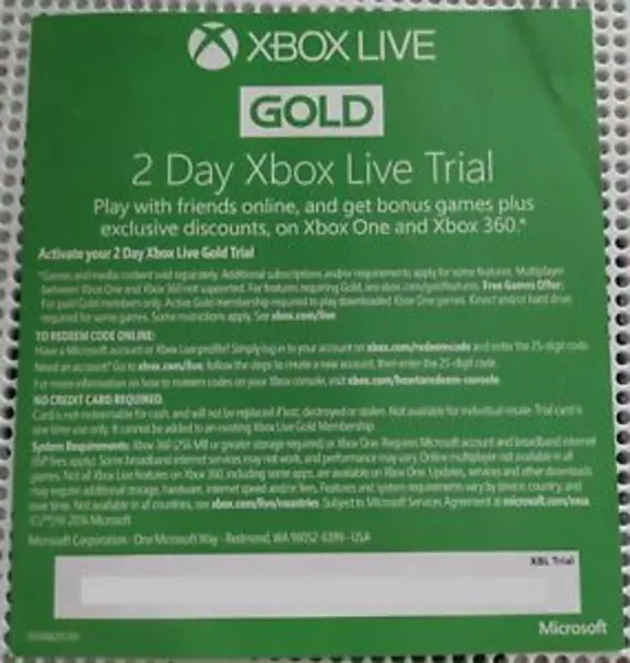 XBOX LIVE GOLD CARD 48 ЧАСОВ TRIAL x360&xOne - Скидки