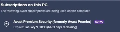 Avast Premium Security license 1 pc /2022/OEM