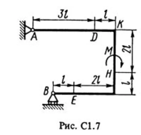 Решение С1-71 (Рисунок С1.7 условие 1 С.М. Тарг 1988 г)