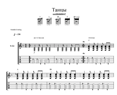 ssshhhiiittt! - Dancing (Tabs)