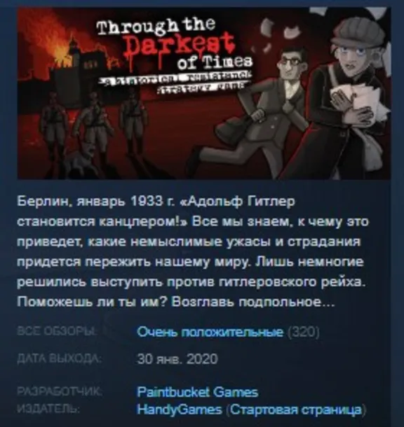 Through the Darkest of Times STEAM KEY РФ+СНГ СТИМ КЛЮЧ ЛИЦЕНЗИЯ