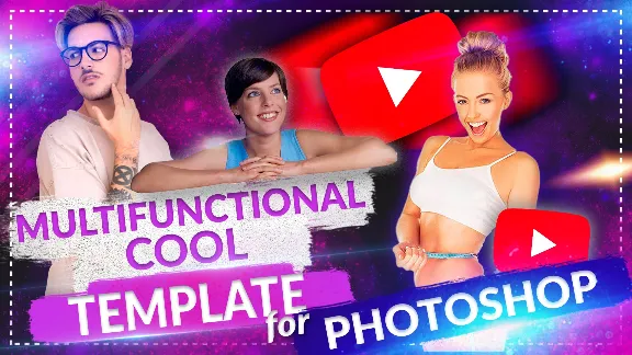 ✔️ Крутые превью для YouTube 5 в 1 (PSD)