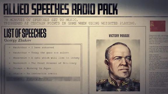 Hearts of Iron IV Allied Speeches Pack (steam)