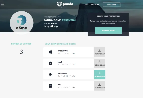 yPanda Dome Essential 180 дней / 3 устройства ключ