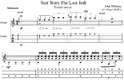 The Last Jedi (Star Wars) guitar cover