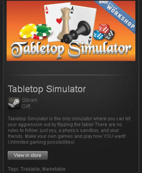 Tabletop Simulator - STEAM Gift - Region Free / ROW