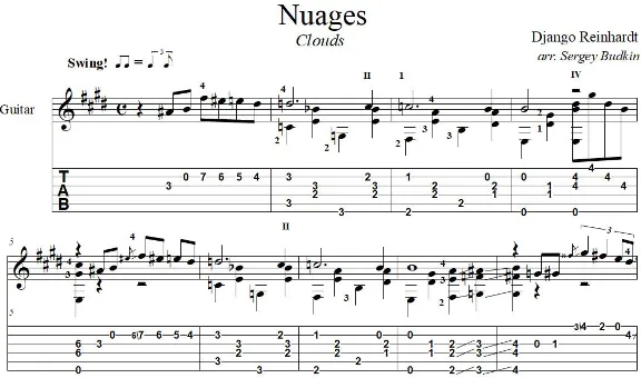 Nuages (Django Reinhardt)_guitar cover