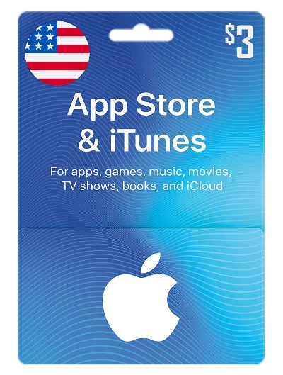⭐️Подарочная карта iTunes на 3 доллара США ✅| США