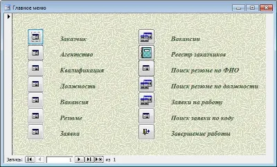 База данных Агентство трудоустройства.mdb