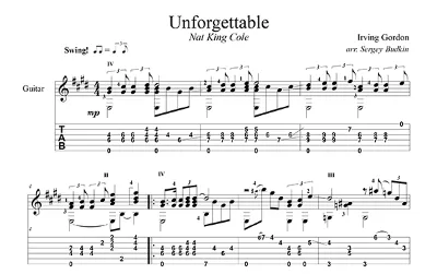 Unforgettable (Nat King Cole) guitar cover
