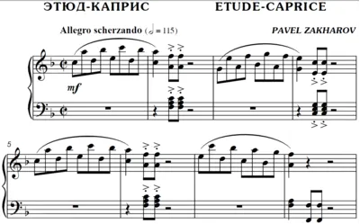 2S23 Etude-Caprice, Pavel Zakharov / piano